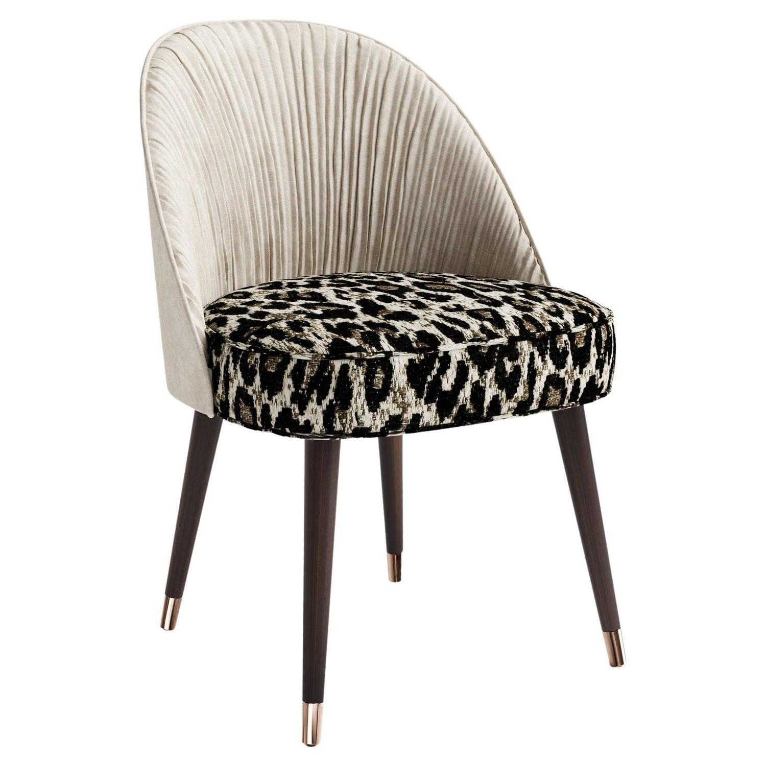 Contemporary Dining Chair Offered in Greige Velvet For Sale at ...